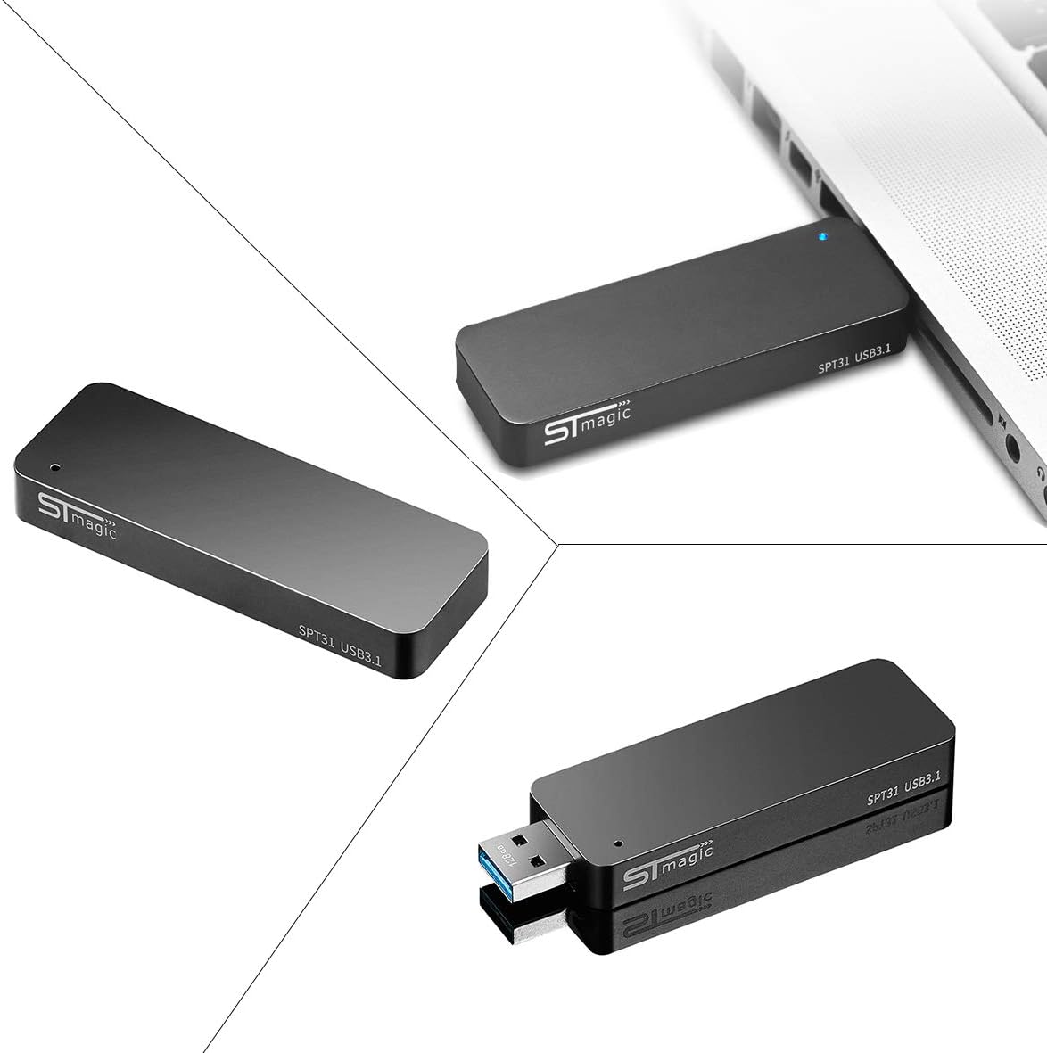 One-Day Sale: Up to 80% Off SSD External,512 GB High Speed Flash Drive Retractable Portable USB SSD 3.1 Gen 2 Interface