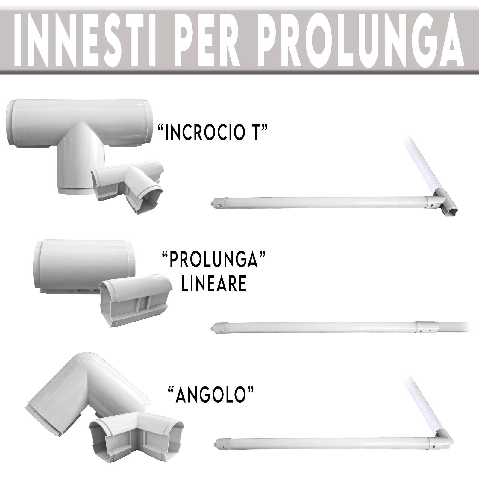 Maka Tubo Led Barra Luminosa 6500K Luce Fredda 220V 50/60 Hz IP65 Impermeabile per Esterno e Interni Umidi Lampada Box Auto Garage Cantina Magazzini Plug and Play 25.000 Ore (50W - 150 cm - 6070 Lm)