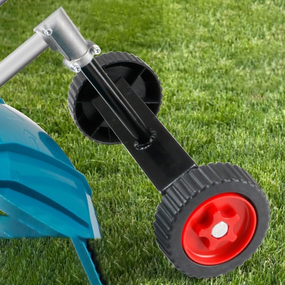 Ruote di supporto per decespugliatore con regolazione in altezza per un maggiore comfort e stabilità su vari terreni (28 mm)
