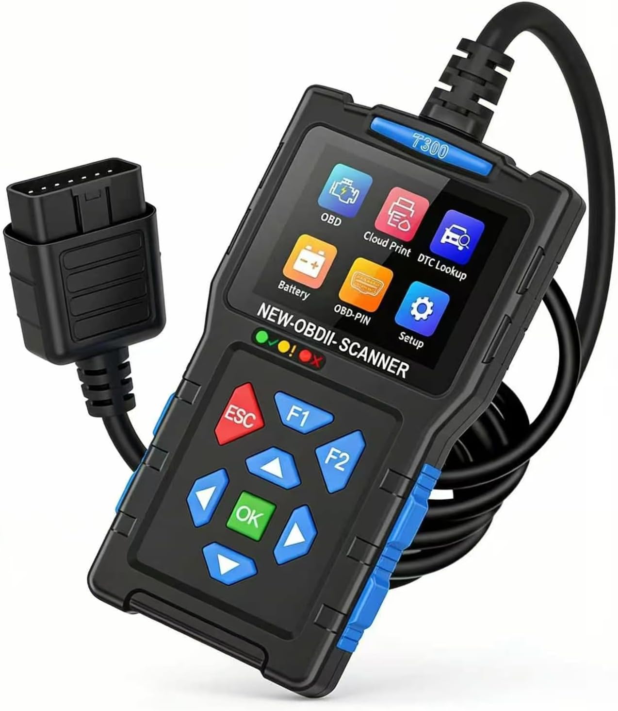 Genossen 0BD2 urządzenie diagnostyczne, T300pro urządzenie diagnostyczne do samochodu, OBD samochodowy czytnik błędów, czytnik błędów z pełnymi funkcjami OBDII, skaner silnika do BMW, VW, Mercedes