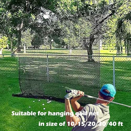 Image of Golf Net Hanging Kit - 40FT Heavy Duty Adjustable Steel Cable, Fits 10 /20 /30 /40FT Sports Nets, Easy Secure Setup (Net Not Included)