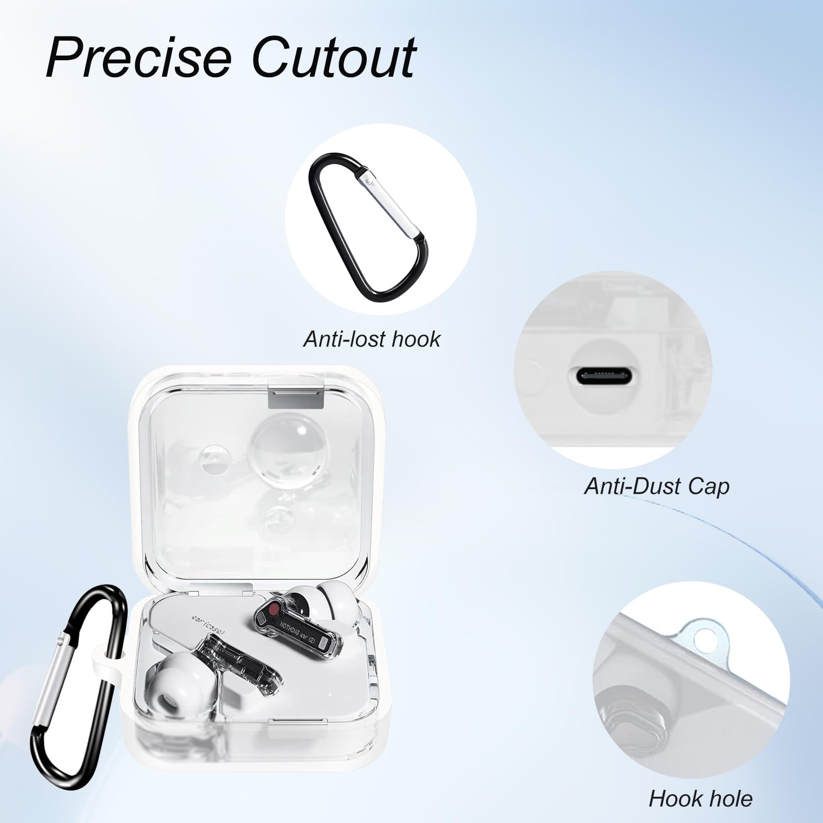 KZIOACSH Silicone Case for Nothing Ear 2024 - Image 3