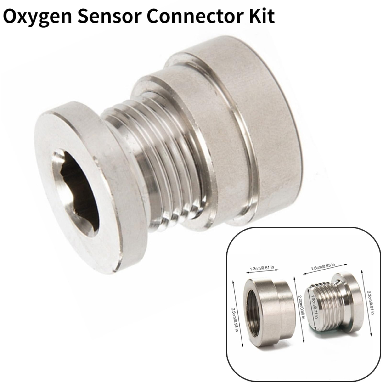 Adaptateur Capteur D'oxygène Et D'o2 Voiture CEL Fix Éliminateur Lumière Contrôle Moteur Adaptateur D'extension M18 X 1.5 Éliminateur Raccord Tuyau Test Sonde Lambda Avant Catalyseur (Couleur