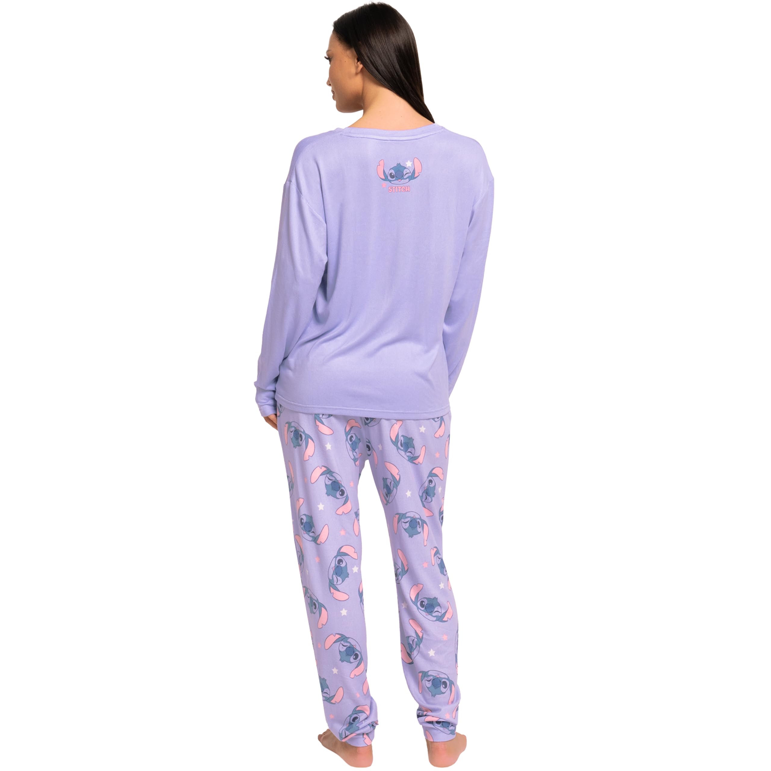 Disney Pigiama Donna Pigiama Stitch Signora | Pigiami Donna Invernale | Set Pigiamone Signora