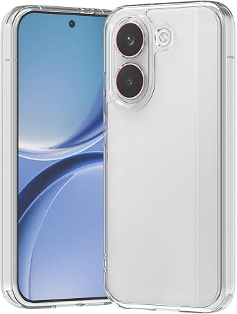 Clear Case for Phone Poco X8 Pro, Soft TPU Bumper Protection Hard PC Back Transparent Slim Fit Cover Corner Shockproof Airbag