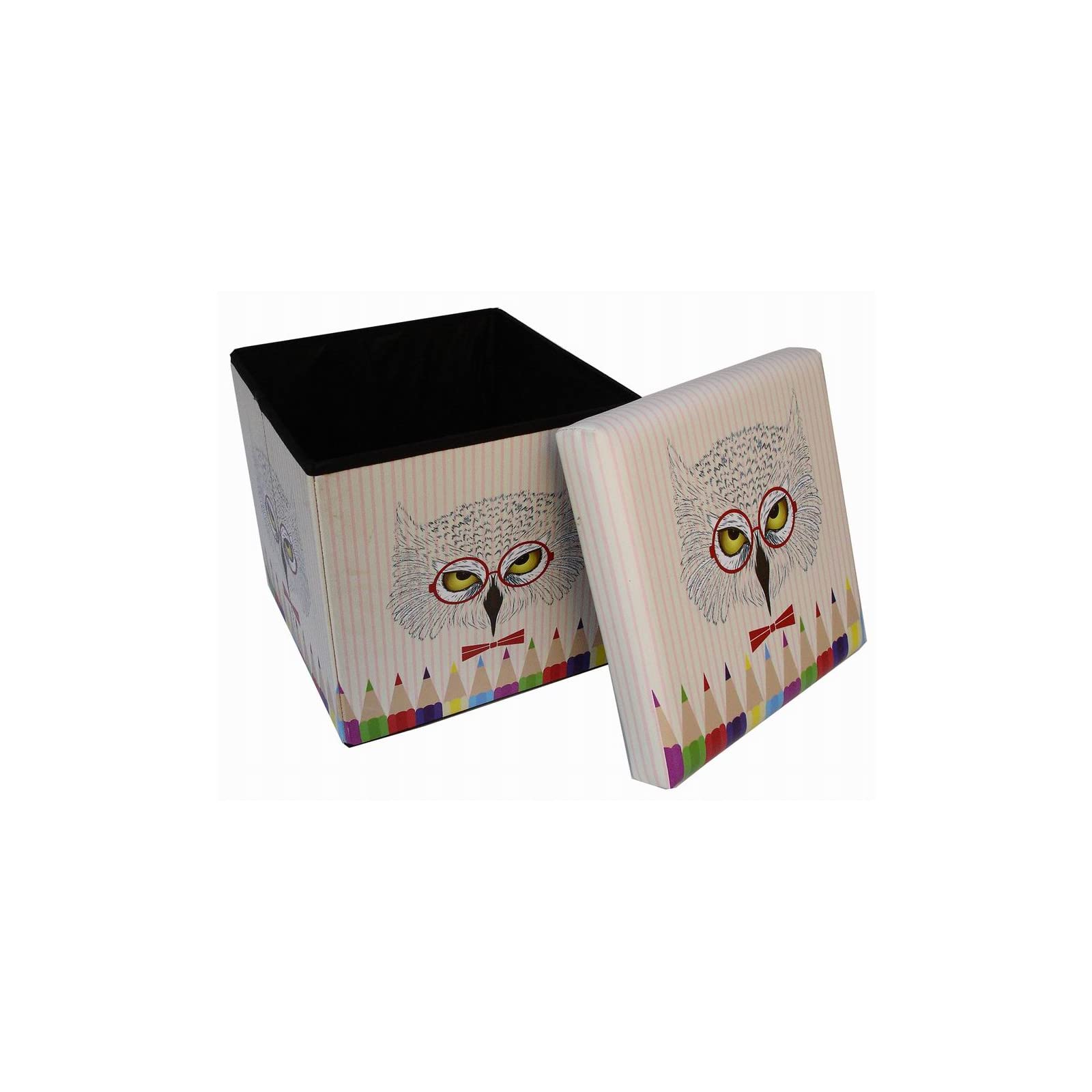 Biscottini Pouf Cube De Rangement Pliable En Similicuir – 33x33x33 Cm – Boîte à Jouets, Repose-Pieds Et Siège Gain De Place