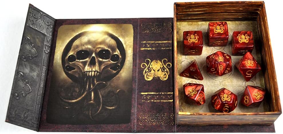 Set: Cthulhu (9 polyhedral dice in Spellbook)
