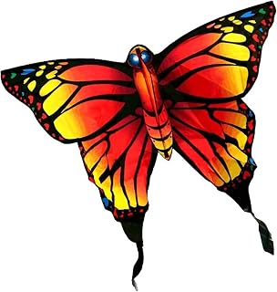 Kite for Outdoor Butterfly Beginner Kites for Adults Kids,Easy-to-Fly Kites with Kite String and Kite Reel,Perfect for Beach Travel -Green/Red Easy to Fly Kites Present (Color : Red, Size : 800M LIN