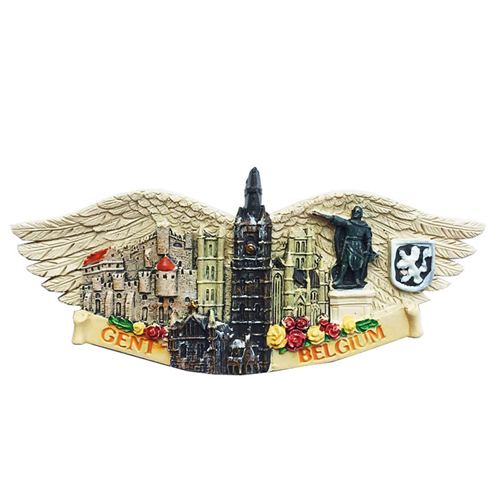 3D Ghent Belgium Fridge Magnet Souvenir Gift Refrigerator Magnetic Sticker Collection