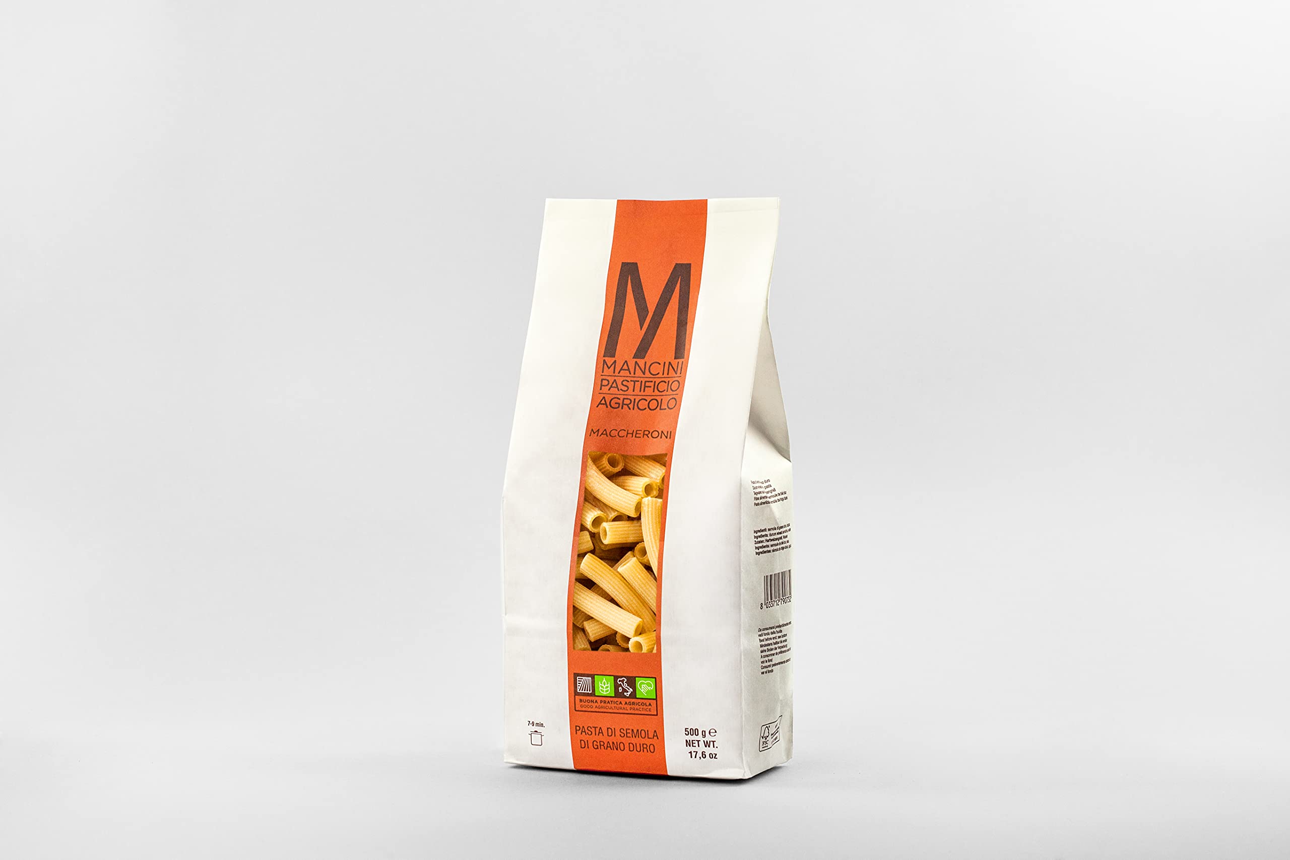Mancini Pastificio Agricolo - Macarrones 4 kg (8 paquetes de 500 gr)