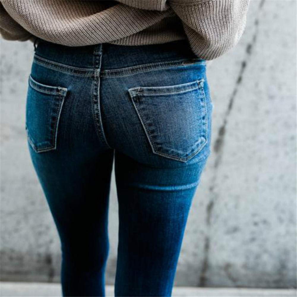 Frühling Street Elastizität Röhrenjeans Frauen Mode Aushöhlen Loch Gebleicht Vintage Push Up Denim Hosen Femme