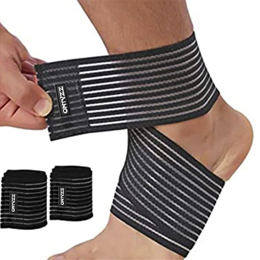 ONTYZZ Adjustable Calf Compression Bandage Support Knee Wraps Elastic Sports Knee Bands for Ankle Elbow Wrist Replacement — Amazon image 4