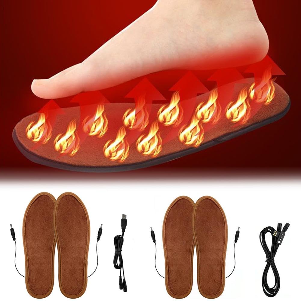 Semelles Chauffantes Rechargeables - Chauffe-Pieds Électriques 3 Températures Avec Télécommande - Confort Hiver