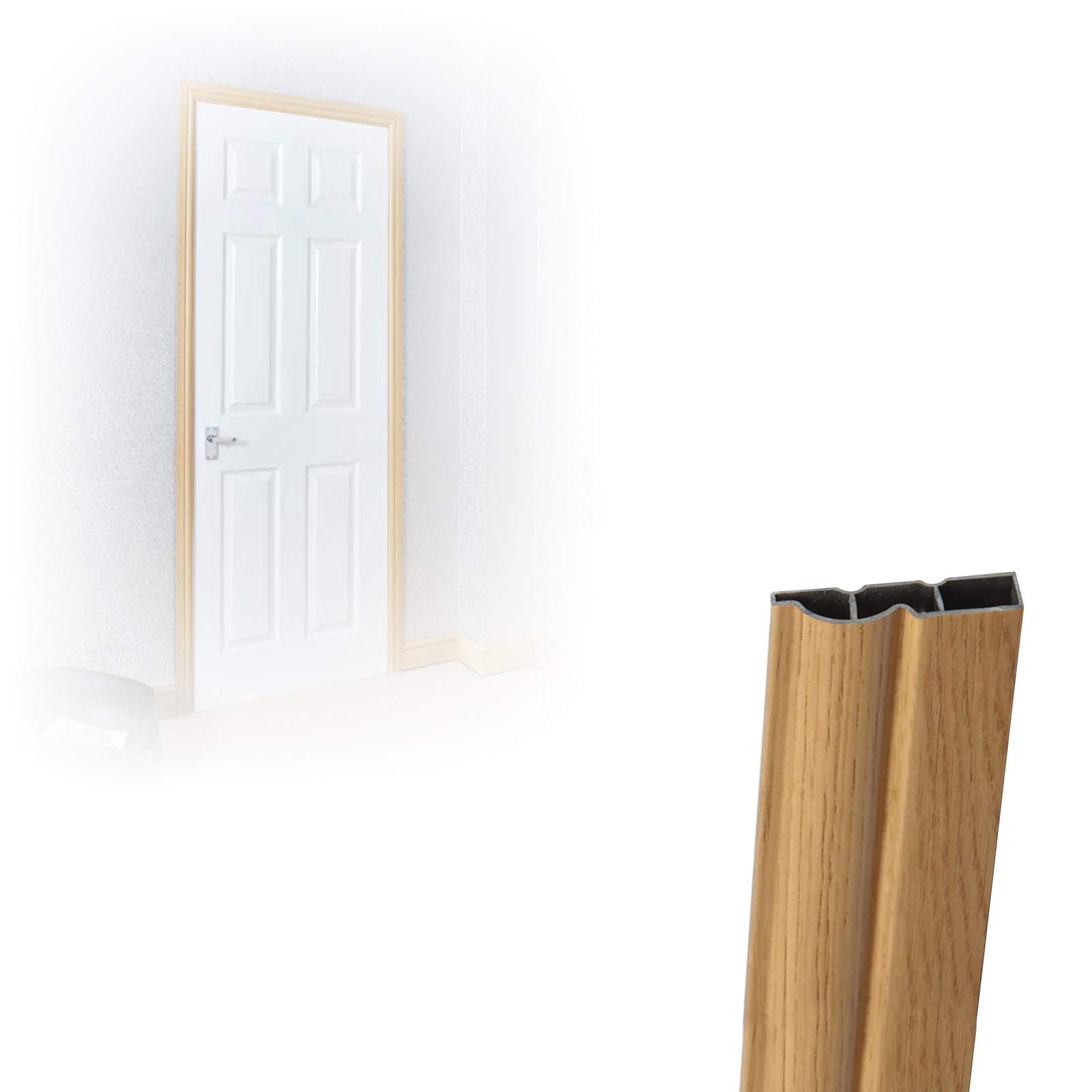 Roomline English Oak 5.5M (18') Torus Upvc Door Architrave Plastic Casing Pvc Ogee