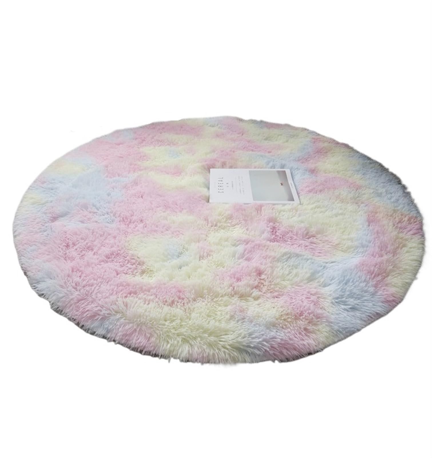 Tapis rond en peluche décoration salon et moquette moelleuse enfant