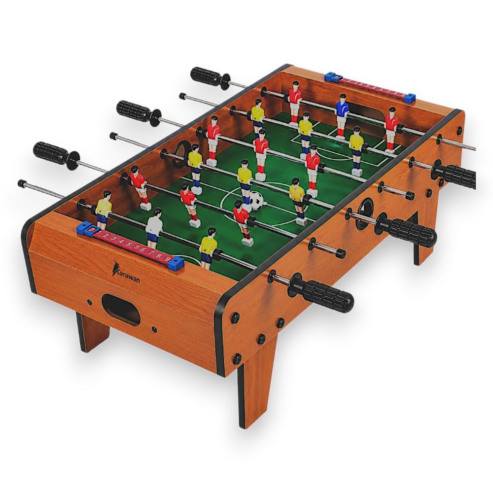Futbolín de Mesa con 2 Pelotas, Contador de Puntuación y Barras Metálicas para Niños y Adultos