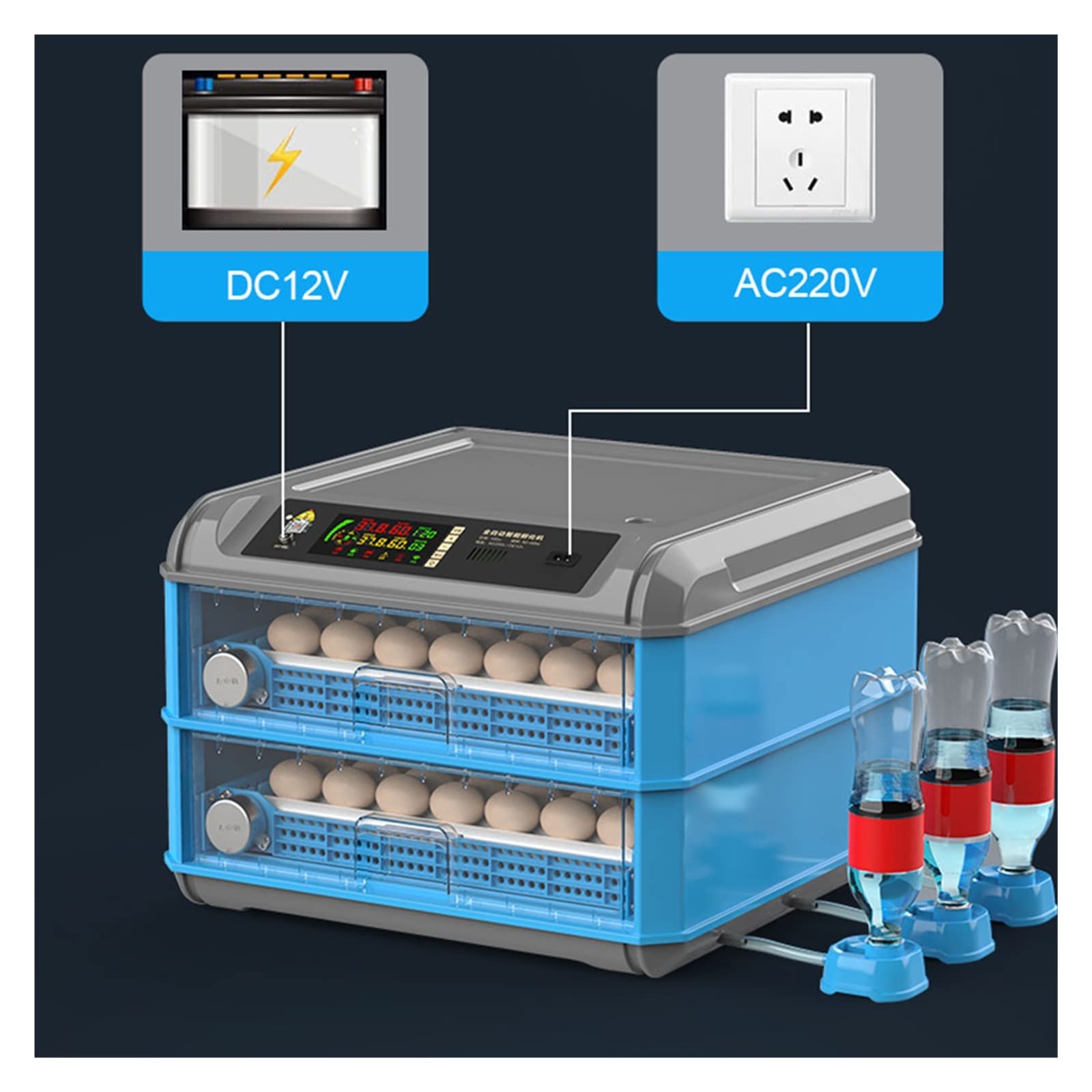 Incubatrici per uova da cova, 36 Incubatrice for uova Incubatrice digitale completamente automatica Chioccia for uso domestico Fattoria Incubatrice for uccelli di pollo Uova Incubadora per la cova del