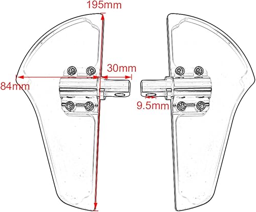 Miniatura 3 de Pasajero de motocicleta Defiance Floorboards Estribo CNC Macho Montaje Piernas para Harley Touring Softail, Blanco