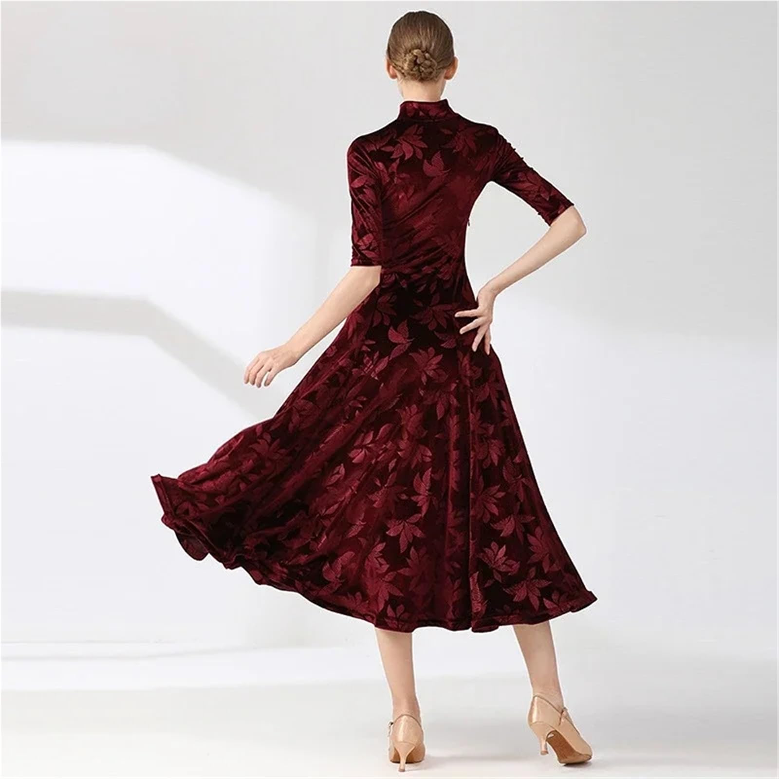 Vestido Flamenco Mujer Vestido de baile de salón Cheongsam Ropa de ejercicio Falda de baile flamenco Vals Tango Foxtrot Vestido de salón Vestido de competición