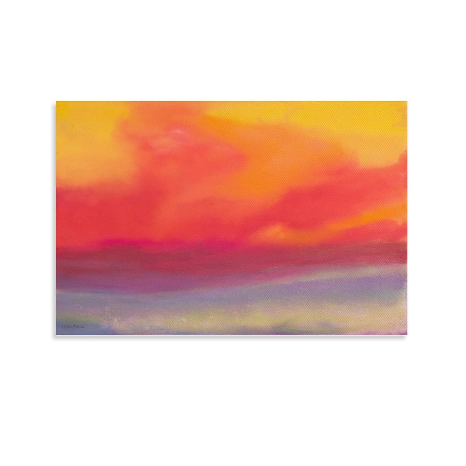 KLAGCBDF Richard Mayhew Sunset Poster Cool Artworks Painting Wall Art Canvas Prints Hanging Picture Posters 20x30inch(50x75cm)