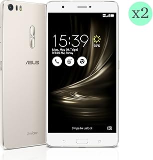 (Pack de 2) Protector de pantalla Cristal templado para Asus Zenfone 3 Calidad HD, Grosor 0,3mm, Bordes redondeados 2,5D, alta resistencia a golpes 9H. No deja burbujas en la colocaci?n (Incluye instr