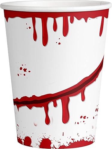 Miniatura 5 de Bloody Halloween Vajilla Pack Juego de platos de papel, servilletas y tazas desechables para 20