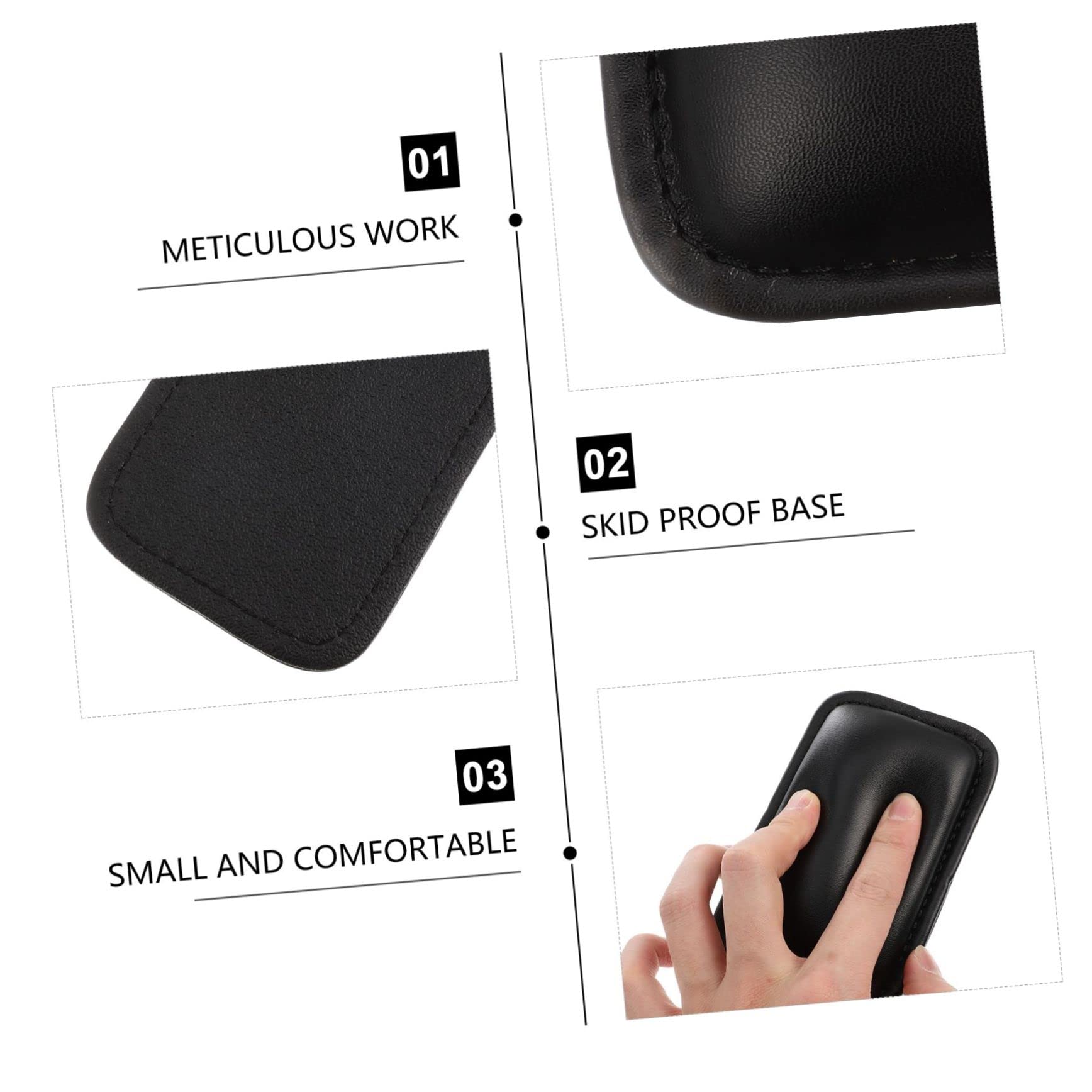 DOITOOL 3 Set Poggiapolsi Pelle Per Tastiera E Mouse Con Base Antiscivolo Supporto Ergonomico Per Polsi Computer Laptop E Ufficio Affaticamento Mano E 2 Pezzi * 3