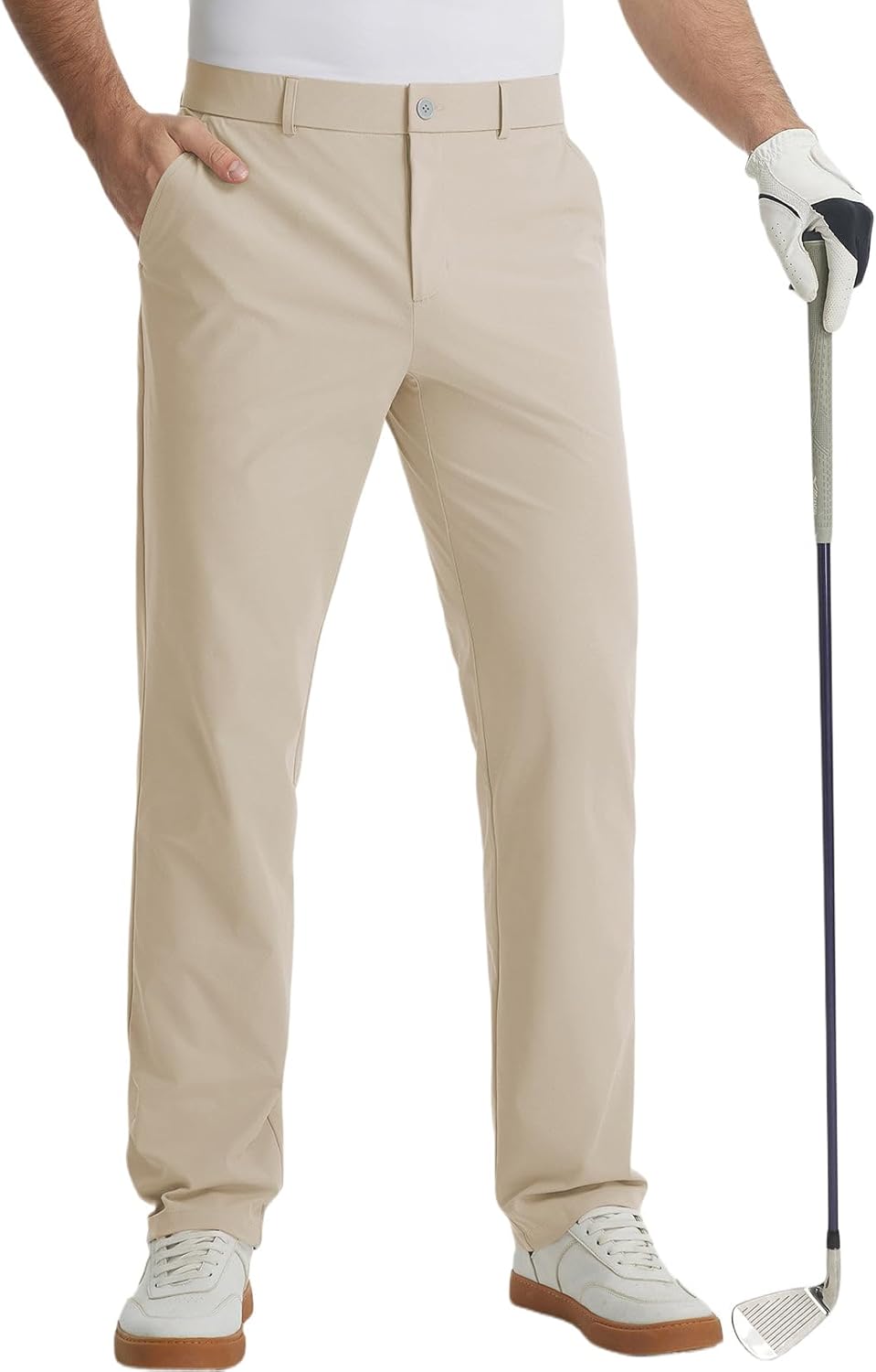baleaf Men's 32'' Golf Pants Waist Elastic Stretch Lightweight Dress Pant Casual Slacks for Work Travel with 5 Pockets