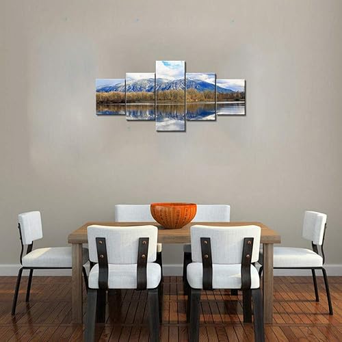 Vista 385 de Paisaje de 5 piezas pintura sobre lienzo