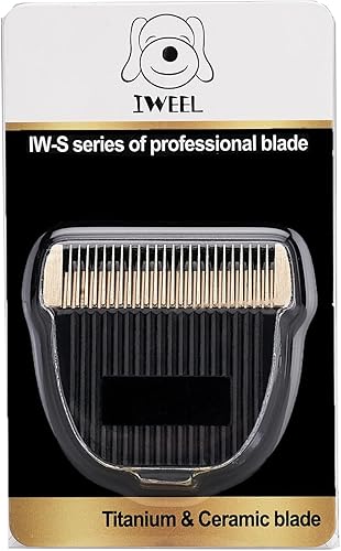 Miniatura 2 de Cuchilla de titanio de repuesto con hoja de cerámica móvil para cortadora de perros inalámbrica IW2691A, afeitadora de gatos y kit de aseo eléctrico