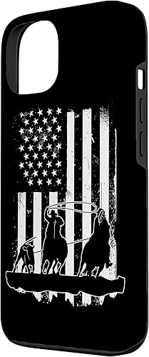 Miniatura 2 de Funda para iPhone 13 con diseño de cuerda para equipo de bandera de EE. UU., Rodeo Western Horse Country