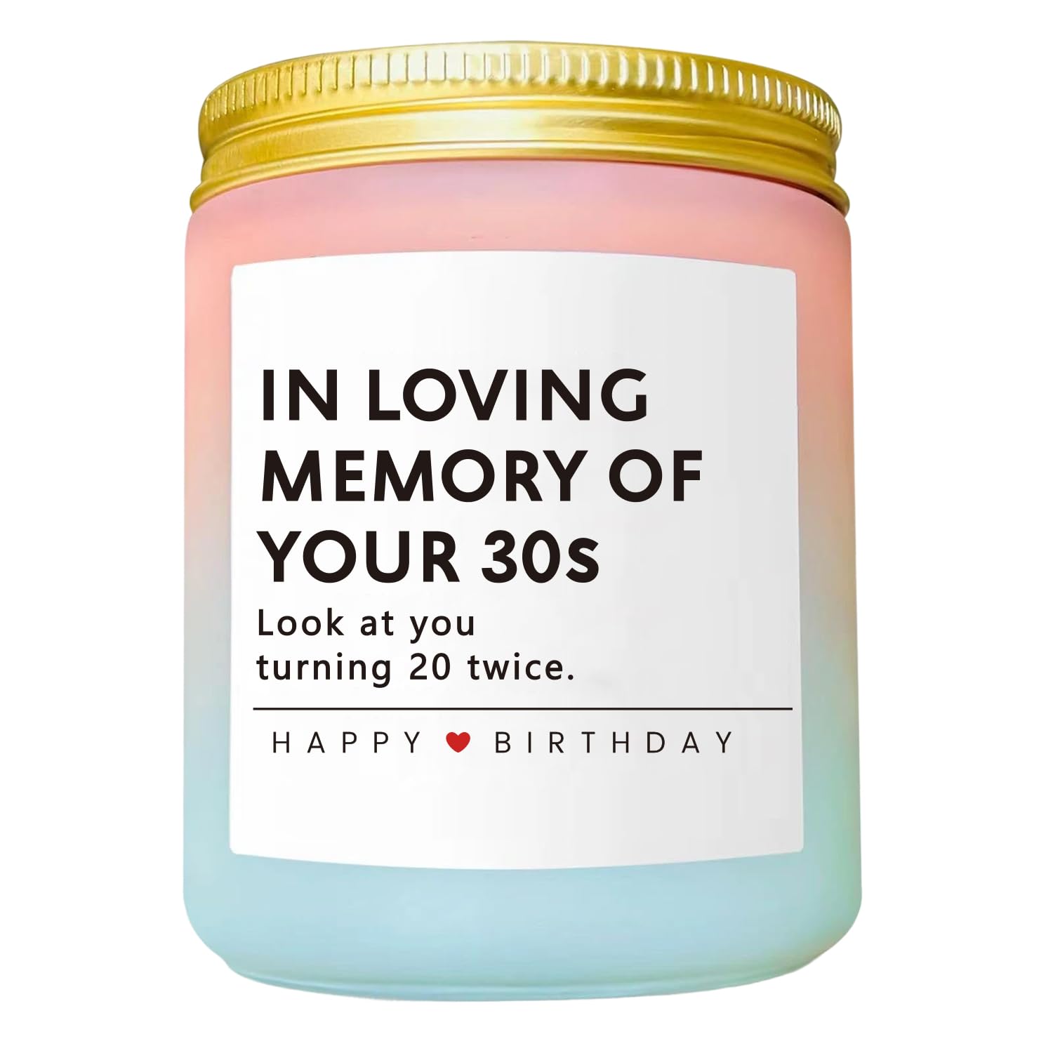 40th Birthday Candle, Funny 40th Birthday Gifts for Women Men Friends Sister, 3.5oz 40ths Candle for Party Home Office Decorations