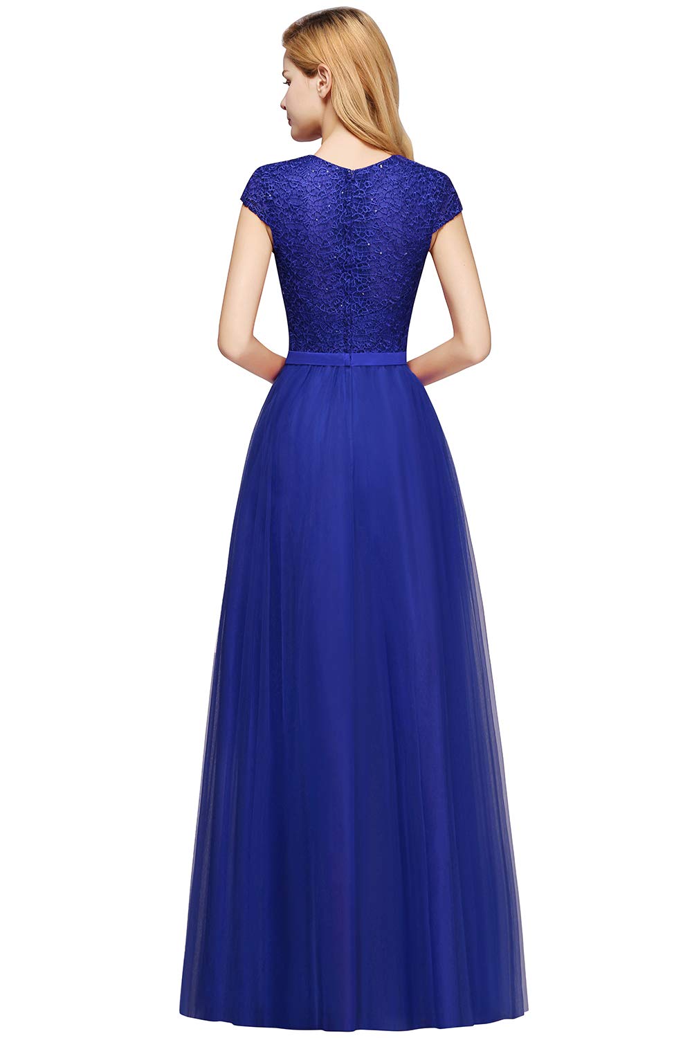 BABYONLINE D.R.E.S.S.Robe Cocktail Femme Mariage Col Rond sans Manches en Tulle pour Bal Soirée Robe élégante