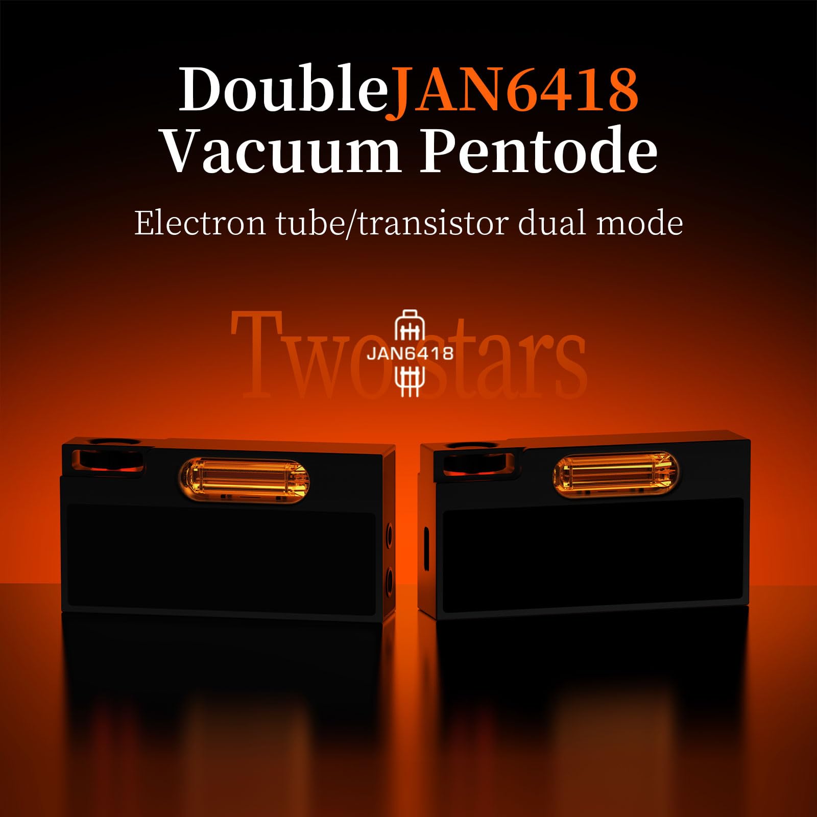 SHANLING UA7 Tragbarer Hi-Fi-DAC-Kopfhörerverstärker mit JAN6418 Vakuumröhren, Dual-Modi (Röhre/Solid-State), 4,4 mm symmetrischer und 3,5 mm einseitiger Ausgang, 577 mW hohe Leistung, Orange