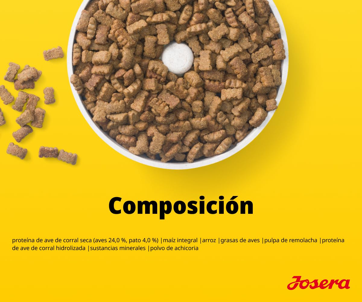 JOSERA SensiPlus Pato & Arroz (1 x 3 kg) | Adulto | Pienso seco prémium para Perros Adultos sensibles | con Mucha biotina para una Piel y Pelaje sanos | fácil de digerir | sin Gluten | 1 Pack