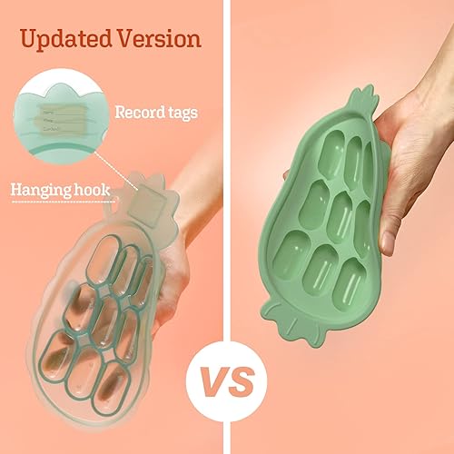 Miniatura 7 de haakaa Bandeja de silicona para mordiscos, molde de paletas de dentición de leche materna, alimentador congelador de alimentos frescos para bebés,