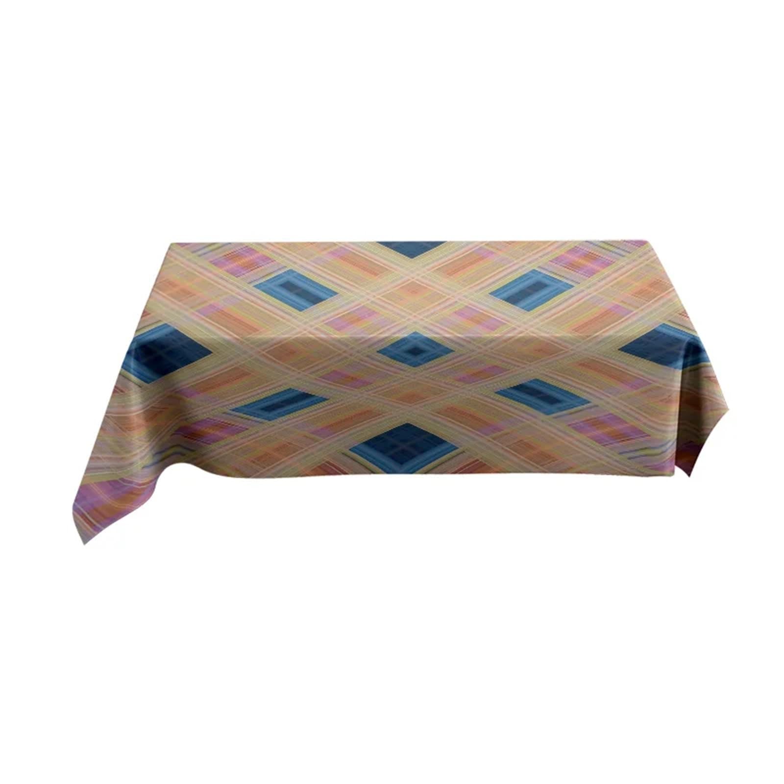Zymjzbetic Striped Tablecloth Colorful Plaid Tablecloth Eye-Catching Dining Room Decorations For Home Decoration Perfect For Your Kitchen Or Cafe Kitchen Decorations(160X240CM)