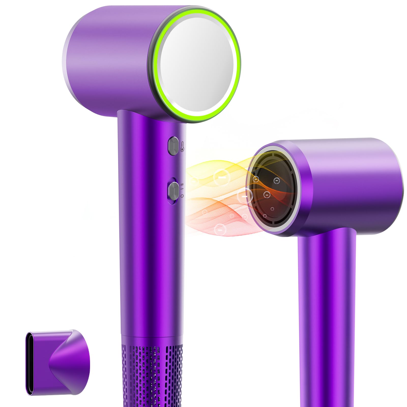 Photo 1 of ***FACTORY SEALED - OPENED FOR INSPECTION*** High-Speed Ionic Hair Dryer, 110,000 RPM, Lightweight & Portable for Travel, Quiet Operation, Ideal for Women Thick Hair, Professional Salon Quality, Purple