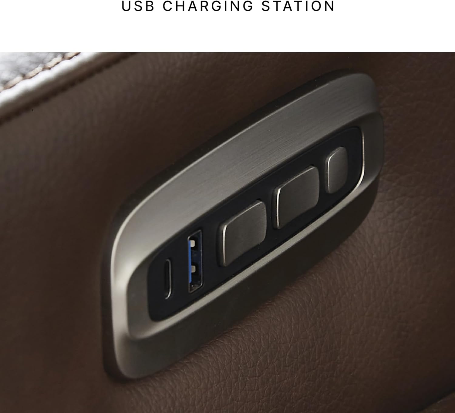 Signature Design by Ashley High Impact Contemporary Leather Upholstered Power Recliner with Adjustable Headrest, Hidden Storage, Cup Holders and USB Port, Dark Brown