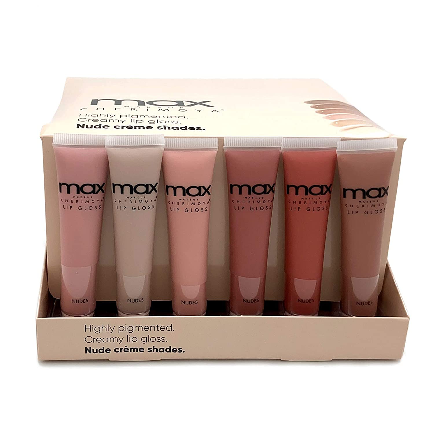 MAX Makeup Cherimoya Lip Polish Nude Gloss (6-pc) : Beauty & Personal Care