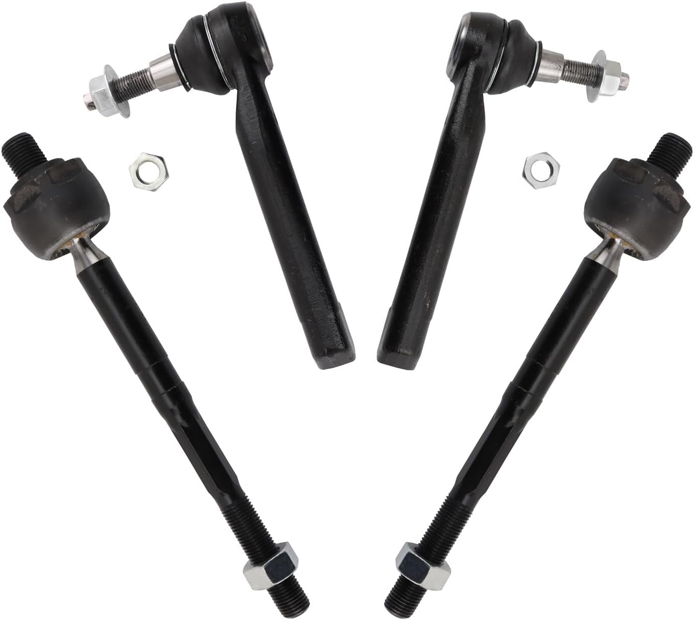 TRQ Front Inner and Outer Tie Rod Set 4 Piece Compatible with 2020-2023 Ford Explorer 20-21 Police Interceptor Utility