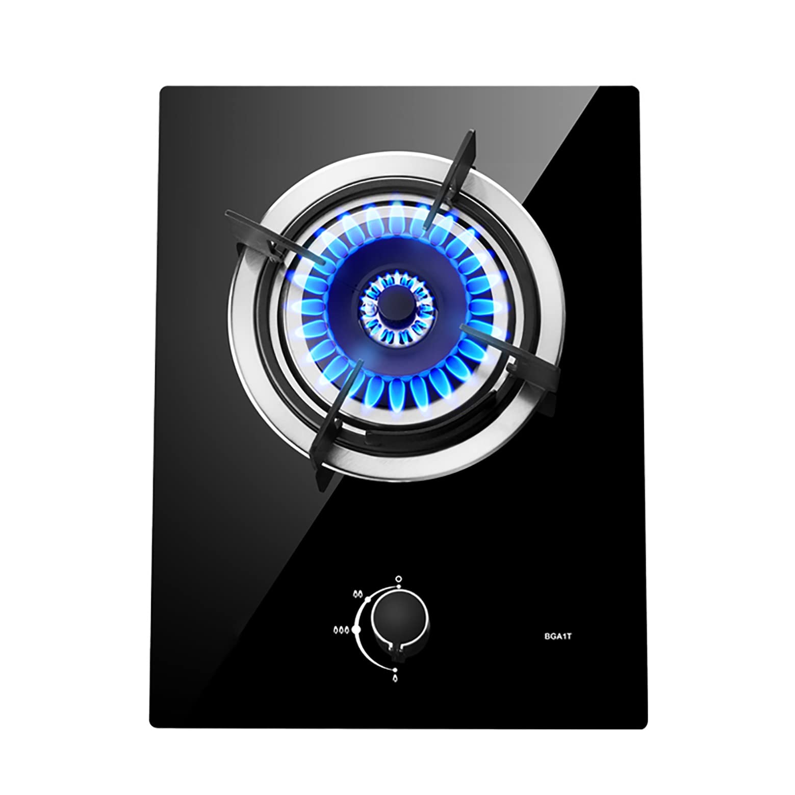 Placa de gas 4.2KW Cocina de gas, 33CM Placa de gas Cocina de sobremesa Cocina de gas Quemadores individuales LPG NG Estufa de gas for el hogar Cocina Camping Caravana Cocina Compacta [Clase de e