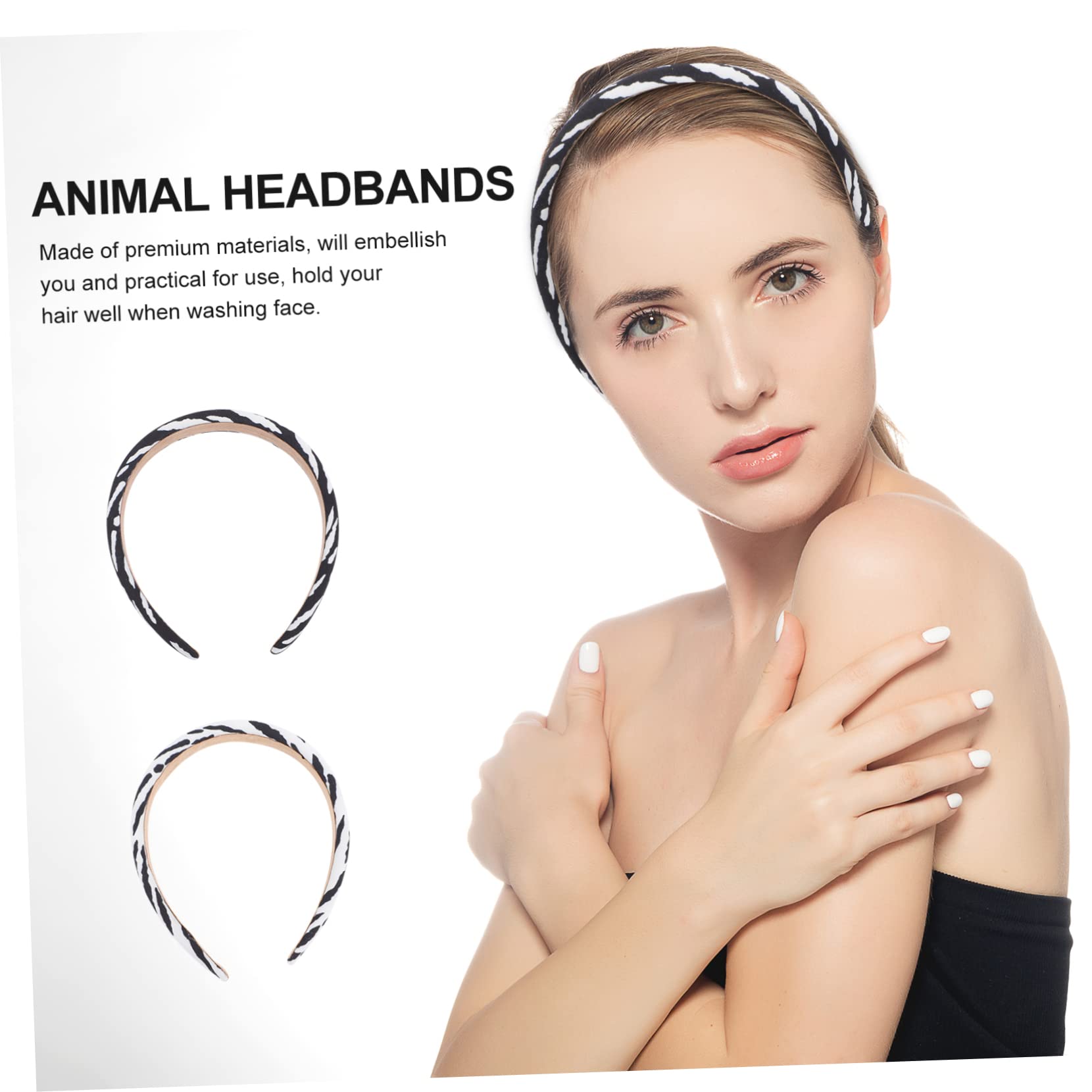 FOMIYES Diademas De Yoga Para Mujer 10 Piezas diadema de vaca coleteros pelo mujer protección de la piel la vaca venda Perder Metal Damas Diademas