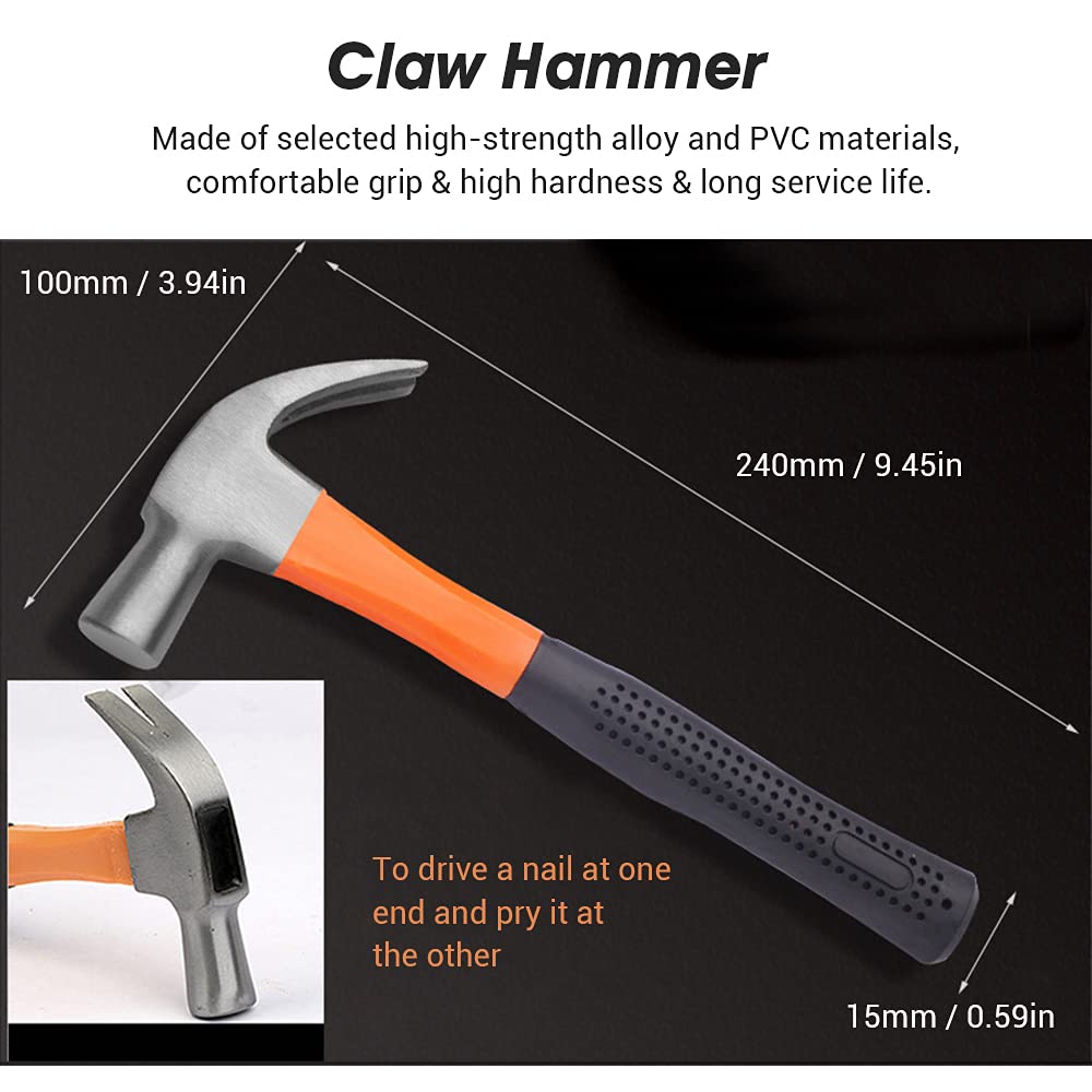 45Pcs Hardware Tool Set Home Toolbox Household Repair Tools General Maintenance Tool Set for Home Apartment Garage Dorm Office (Multicolor) -Layfoo 2