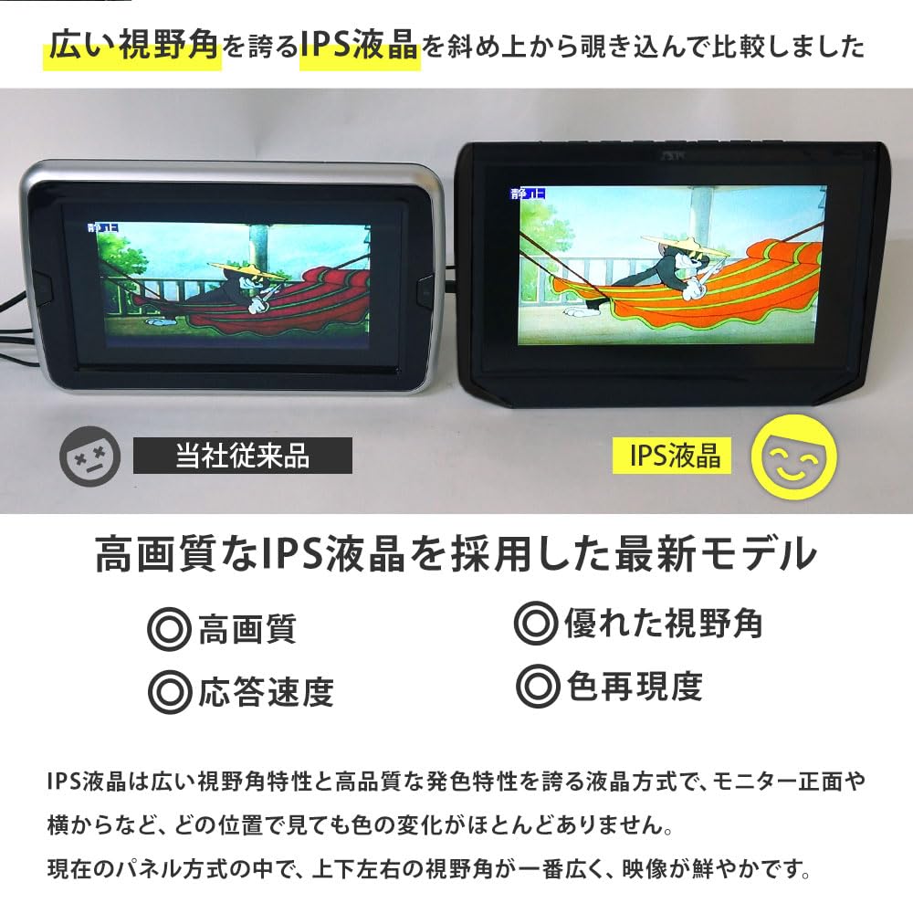 Amazon.co.jp: ヘッドレストモニター 10.1インチ 車 DVDプレーヤー