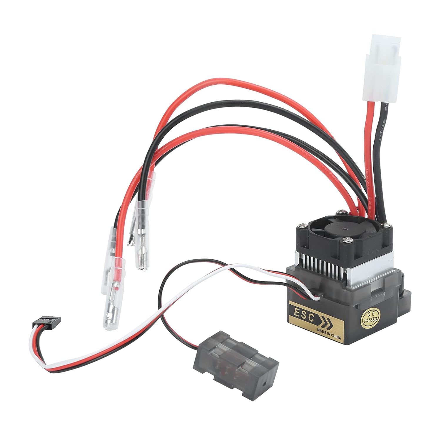 RC Brushed ESC 360A Brushless Motor ESC with Heat Sink and Cooling Fan Hand & Wrist Braces for 1/10 RC Crawler Car Arm Hand & Finger Supports