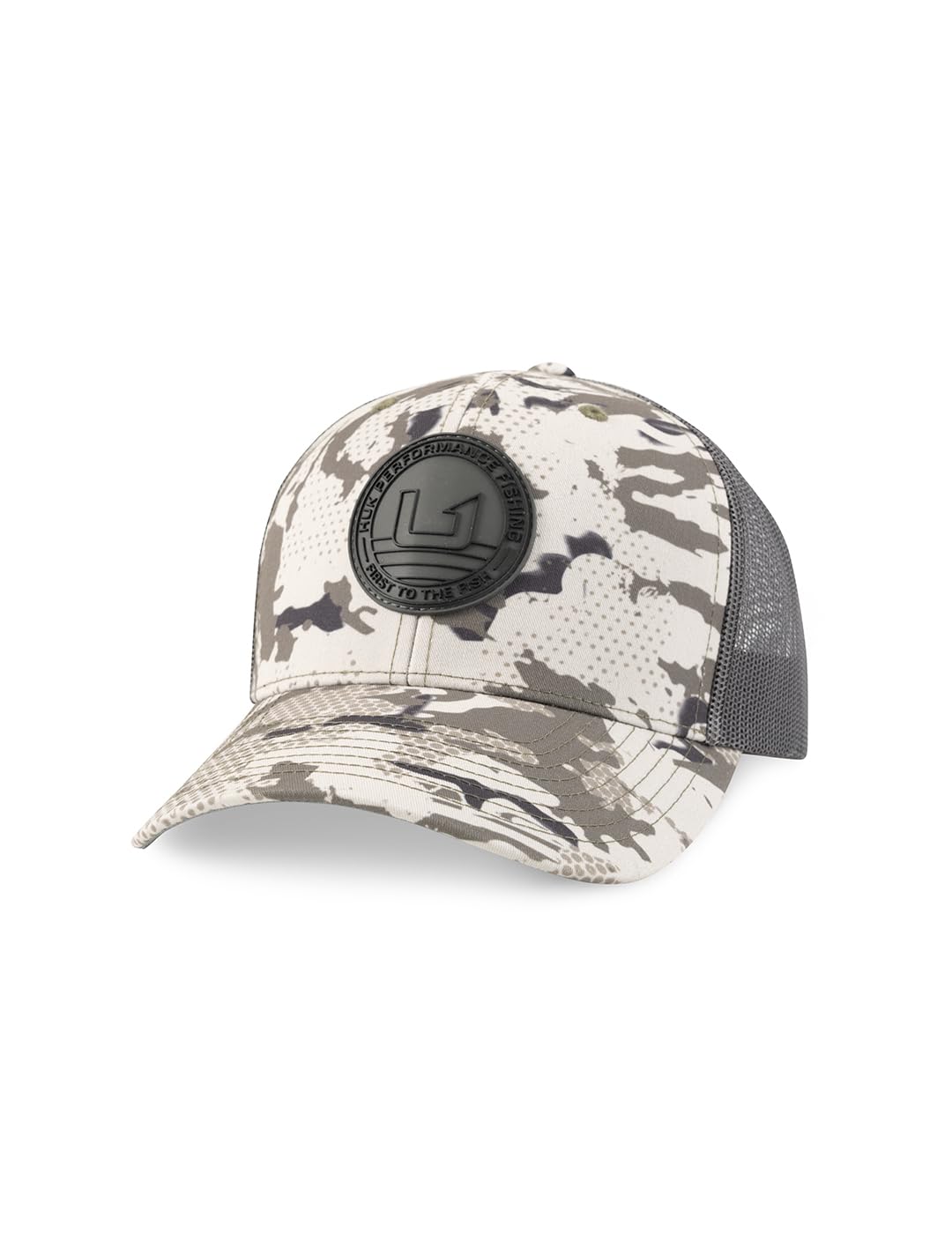 Huk Men's Kc Circle Patch - Moss Trucker Hat, Anti-Glare Snapback Fishing Hat For One Size