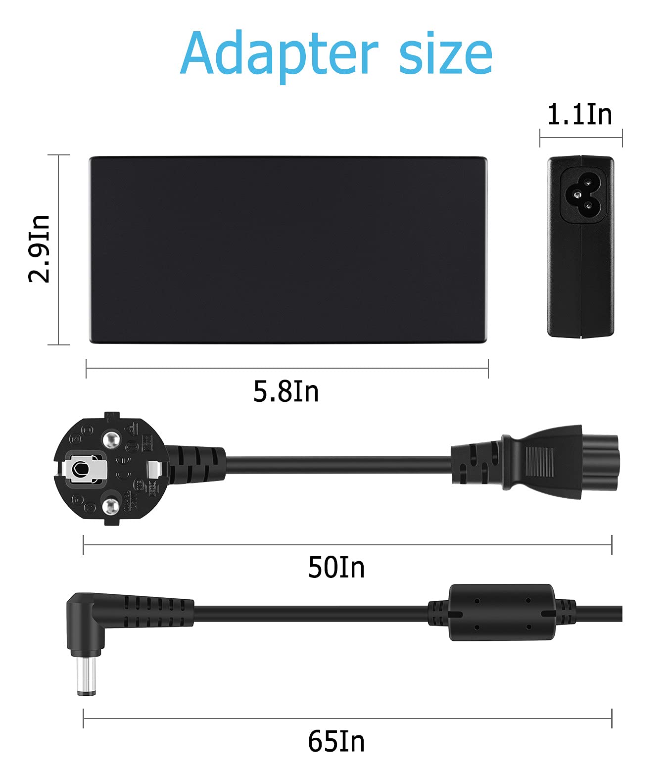 120W Cargador para MSI Chicony A17-120P1A ADP-120RH D GF63 Thin 8SC 8RCS 9SC 9RCX MS-16R3 GE60 GE62 GE70 GS60 GS63 GS65 GS70 GS73 GP60 GP62 GP70 GP72 GLP. 62 GL62M GL72 CX62 (5,5 × 2,5 mm)