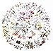 FLOFIA 120pcs Pegatinas Scrapbooking Flores Pegatinas Adhesivas Stickers Plantas Flores para Manualidades DIY Álbumes de Recortes Fotos Diario Agenda Tarjetas de Felicitación, 60 Estilos Mixtos