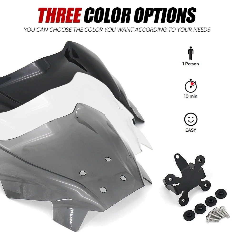 Parabrezza Per CB650R 19 20 Per CB1000R 18-20 Cupolino | Per CB 650 1000 R Accessori Moto Deflettori D'aria Parabrezza(Smoky gray)